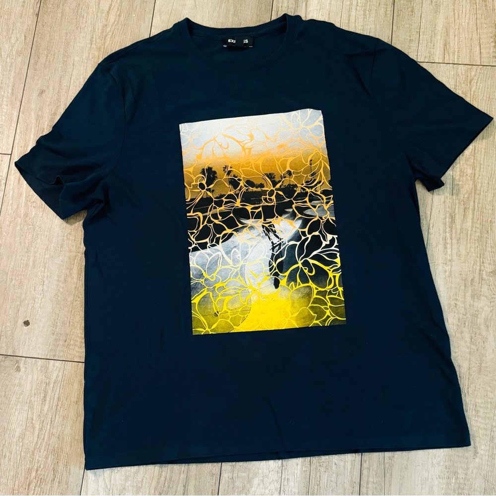 EXPRESS, Playera para hombre, Talla L, Color Azul Marino.
